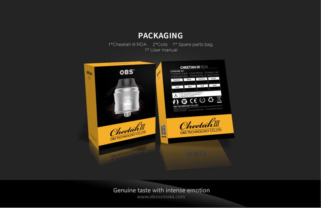 OBS Cheetah III RDA Package Contents