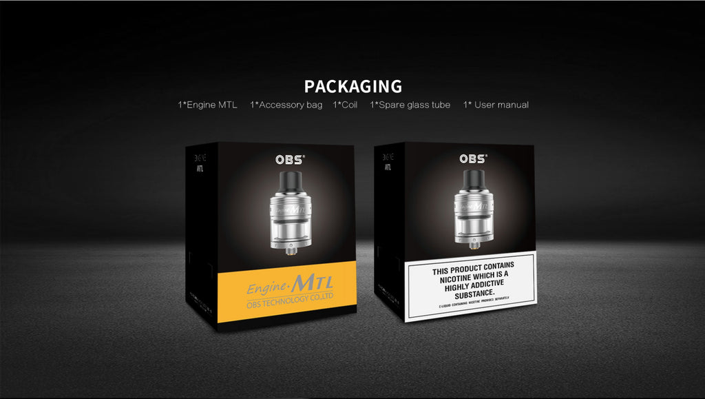 OBS Engine MTL RTA Package Contents