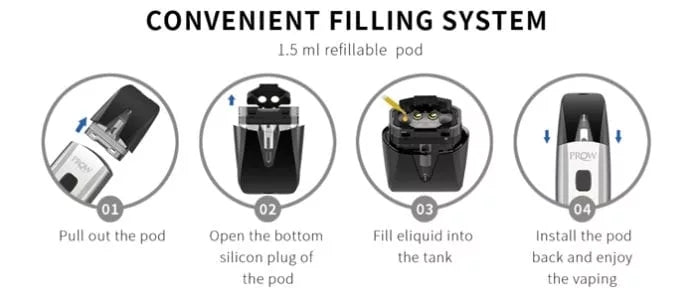 OBS Prow Vape Pod System Starter Kit Convenient Filling System