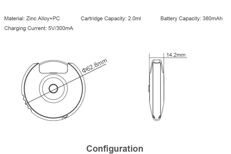 Serisvape O-POD Vape Pod System Specification