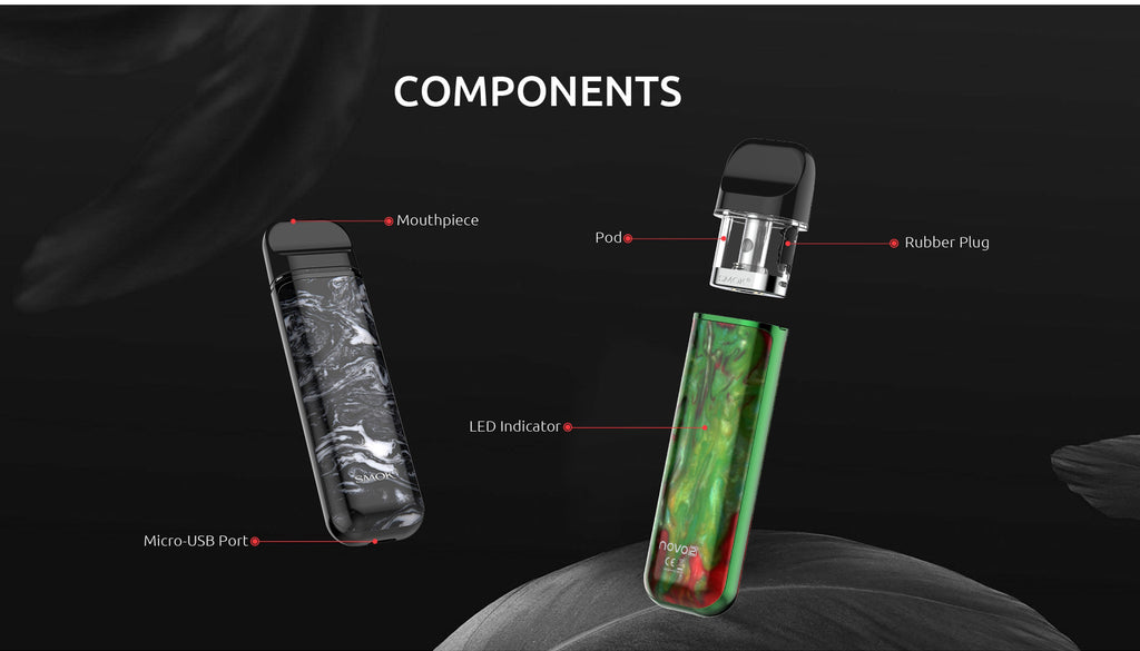 Smok NOVO 2 Vape Pod System Starter Kit Components