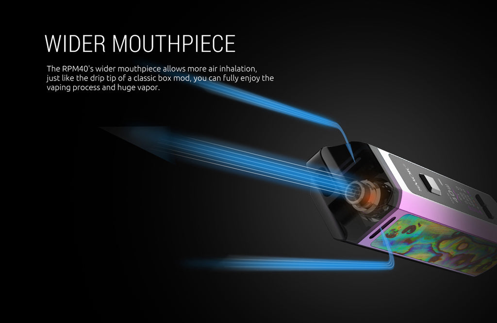 Smok RPM 40 Vape Pod System VW Starter Kit Wider Mouthpiece