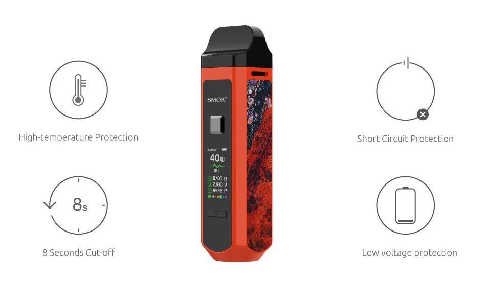 Safety Smok RPM 40 Vape Pod System VW Starter Kit