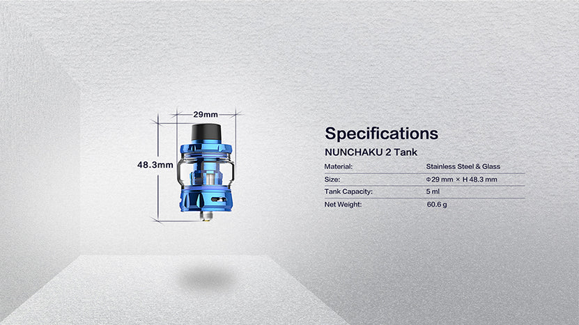 Uwell Nunchaku 2 Tank 5ml 29mm Specifications