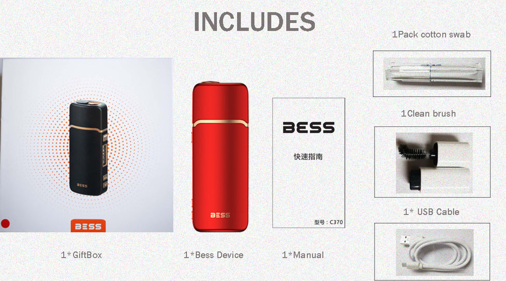 VapeCige HNB-Bess TC Box Mod Kit Includes