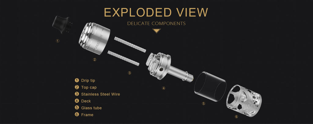 Vapefly Brunhilde MTL RTA Exploded View