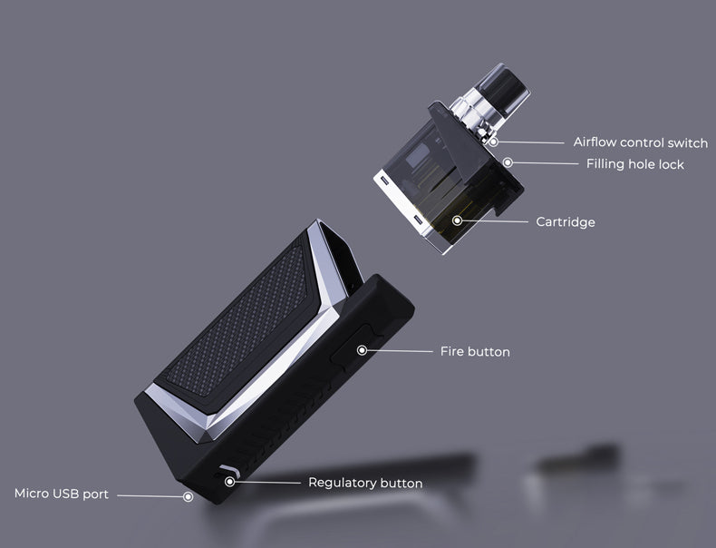 Wismec Preva DNA Vape Pod System VW Starter Kit Components