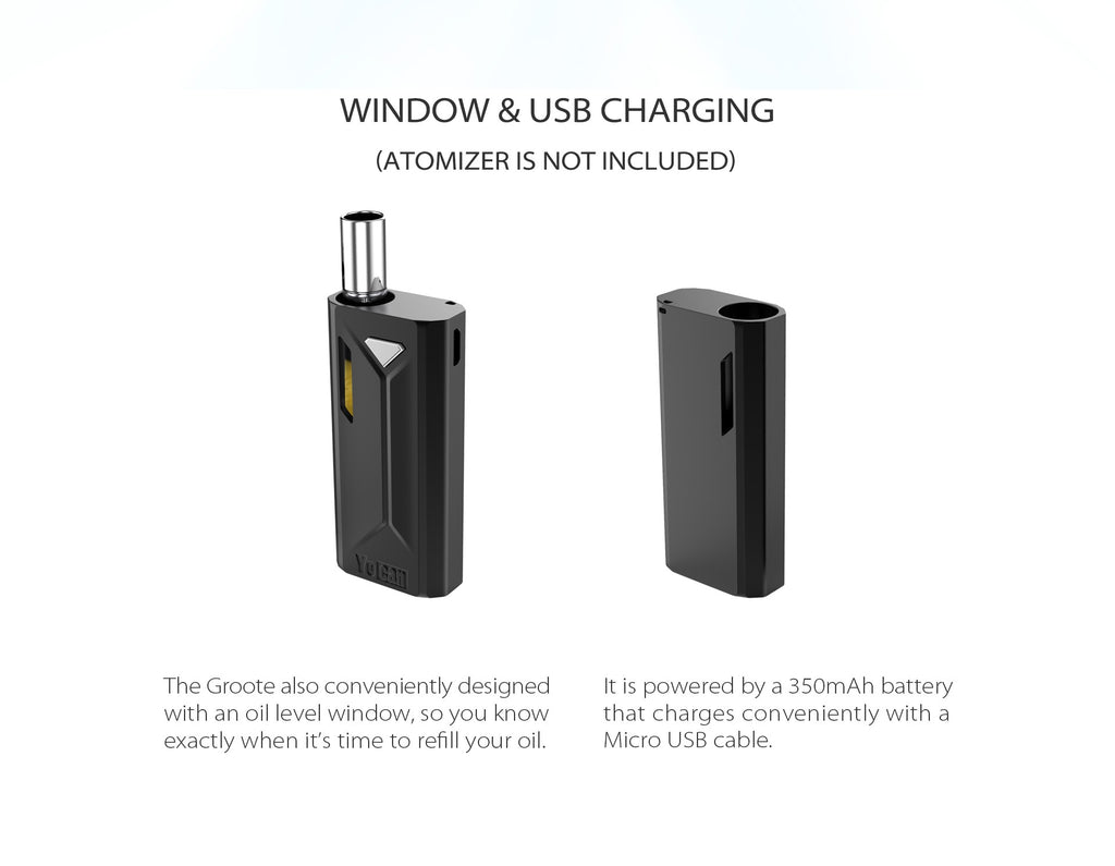 Yocan Groote VV Box Mod 350mAh Window & USB Charging