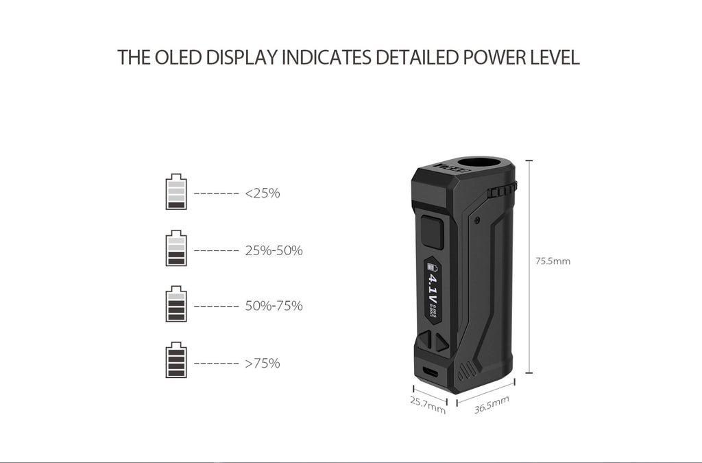 Yocan UNI Pro VV Box Mod 650mAh OLED Display