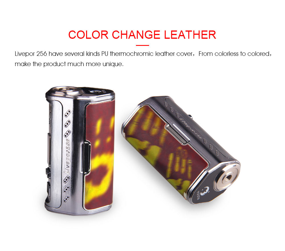 Yosta Livepor TC Box Mod 256W Color Change Leather
