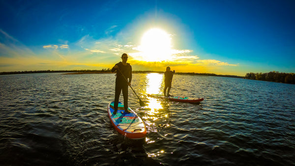 Stand Up Paddle Sunset Lake Two People