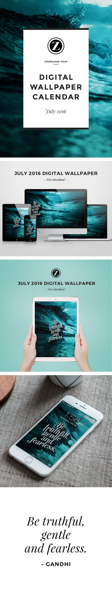 Zoe Organics Digital Wallpaper  |  Free Download  |  July 2016