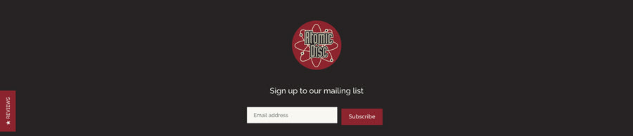 Email list sign up form in footer
