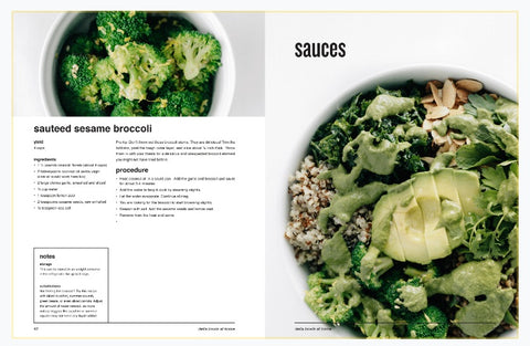 inside page of the della bowls at home digital cookbook