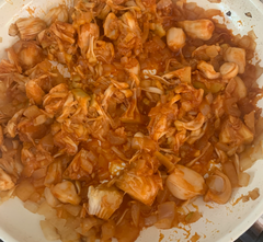 Shredded jackfruit in tangy BBQ sauce