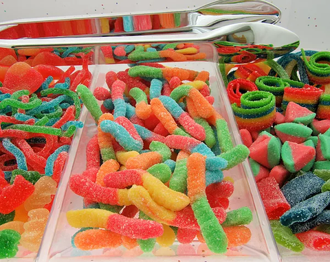 chewy gummi gummy gummie sours candies sour candy trolli worms bear punch