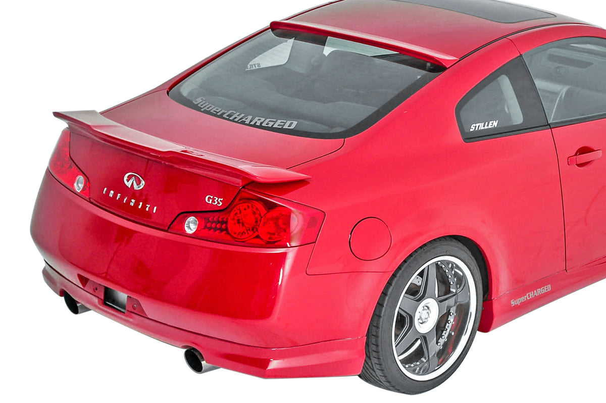 Painted For INFINITI G35 G45 V35 Coupe F-Style Roof Window Spoiler 2003-2007