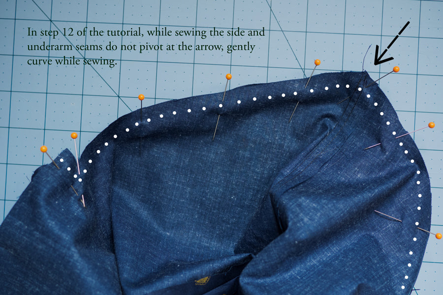 Sewing tip for Luna bell sleeve