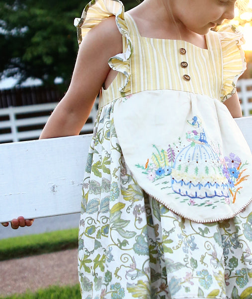 Kate PDF Pattern with vintage apron