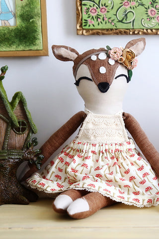 Dainty Deer 18" animal doll pattern