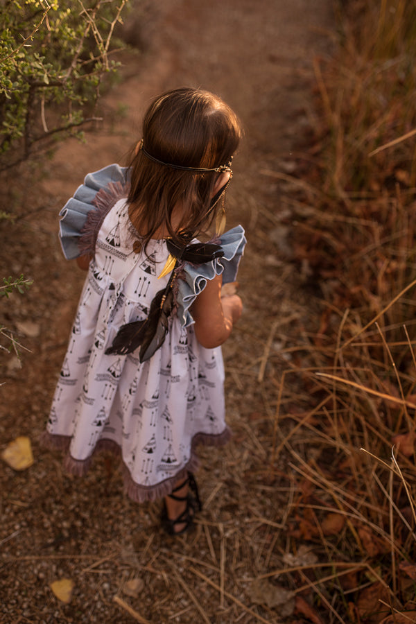 Clara wide ruffle back view