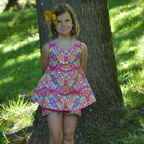 Camille Top and Lily shorts pdf patterns from VFT