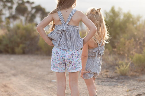 Camille Top and Lily shorts pdf patterns from VFT