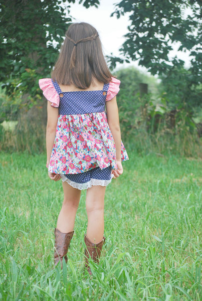 Kate Top and Short Pattern Back View