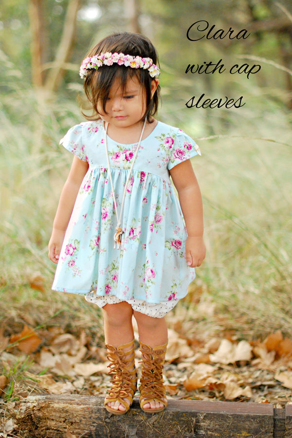 Clara top and bloomers with cap sleeve