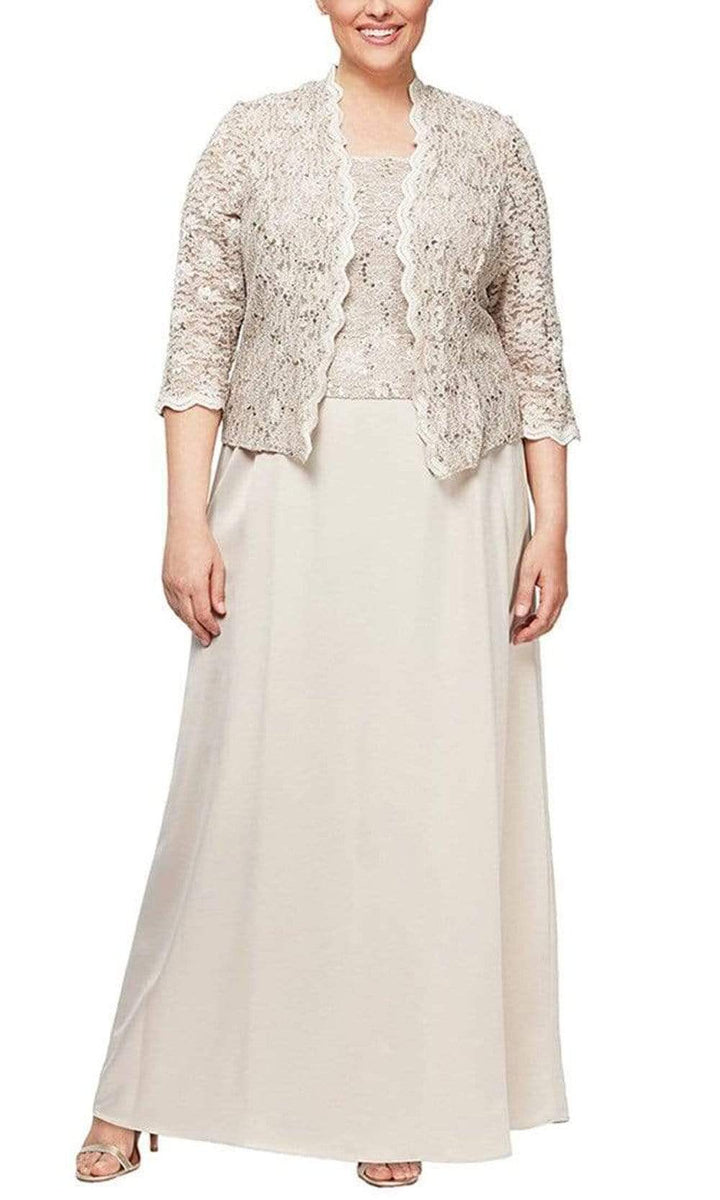 alex evening sequin lace dress