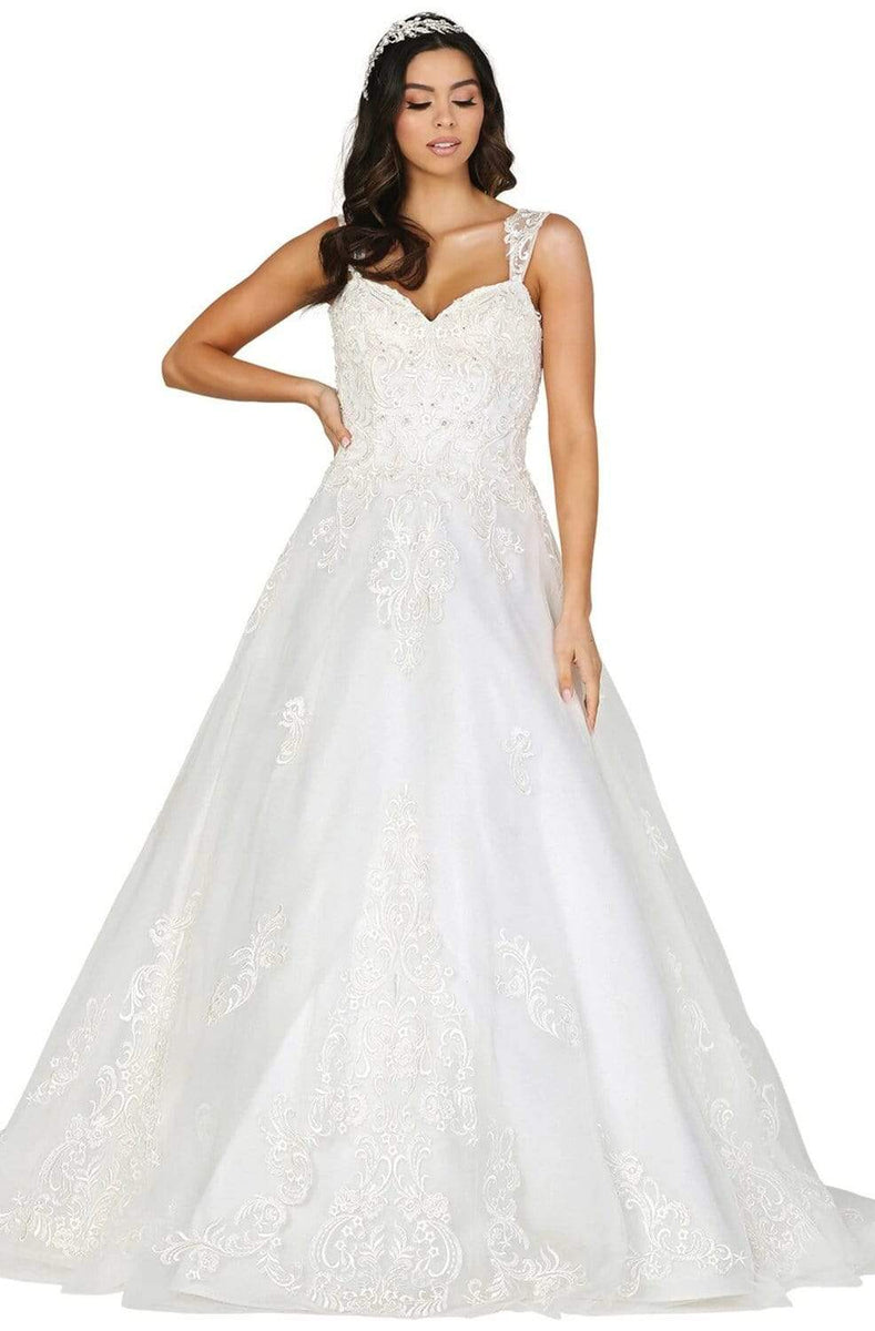 Dancing Queen - 117 Embroidered Sweetheart A-Line Wedding Dress – Couture  Candy