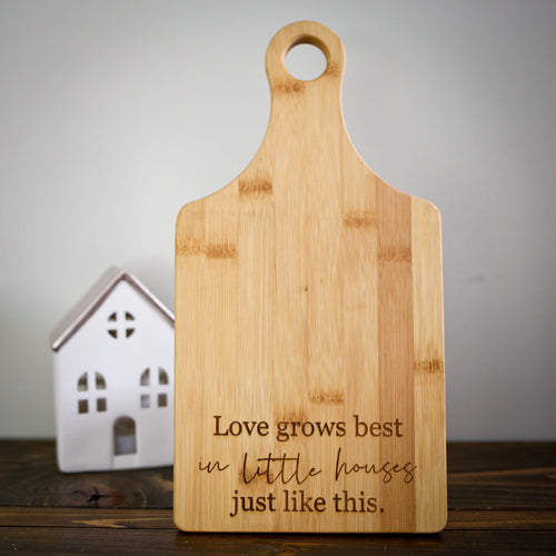 RTS / Bamboo Cutting Board - Little Houses