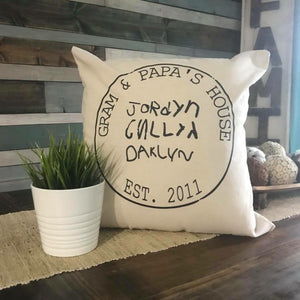 MTO / Stamp Pillow Cover with Custom Handwriting