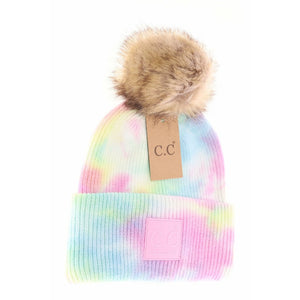 RTS / ADULT Tie Dye Pom Beanies