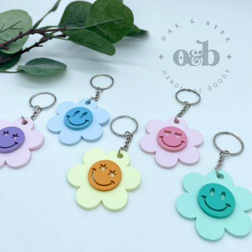 RTS / Daisy Acrylic Keychains