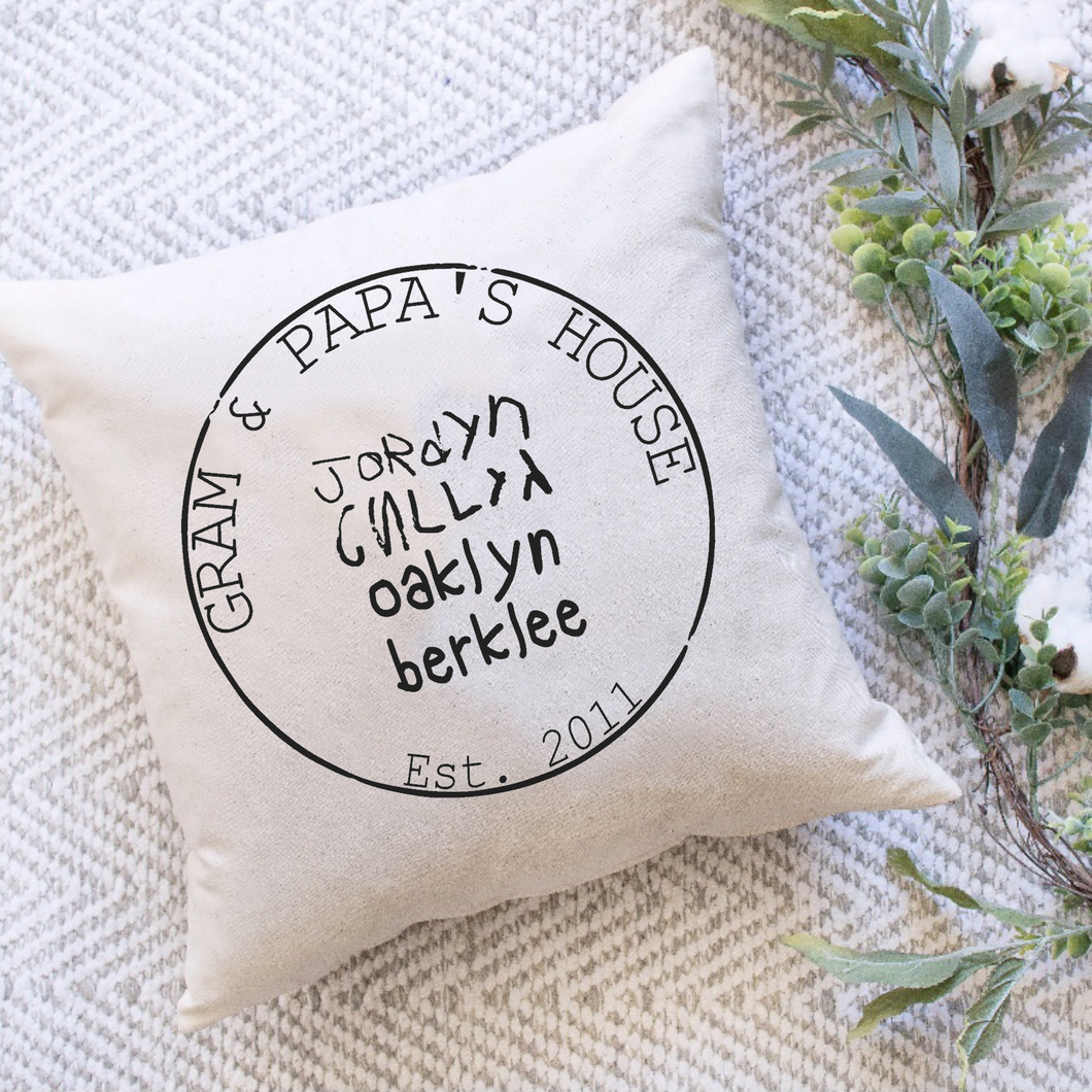 MTO / Stamp Pillow Cover with Custom Handwriting