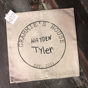 MTO / Stamp Pillow Cover with Custom Handwriting