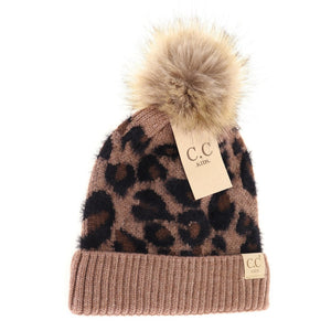 RTS / KIDS Leopard Pom Beanies