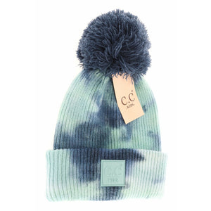 RTS / KIDS Tie Dye Pom Beanies