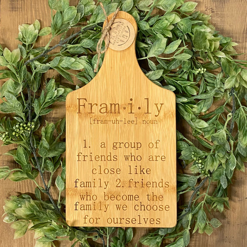 RTS / Bamboo Cutting Board - Framily