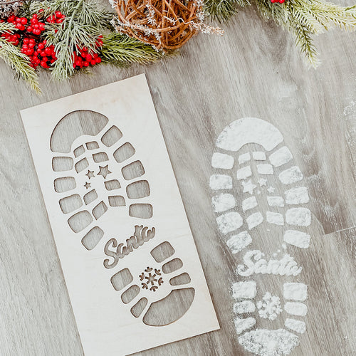 Santa Footprint Stencil