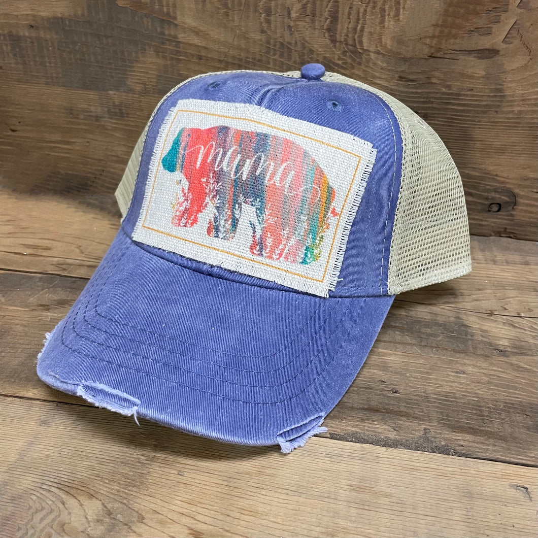 RTS / Mama Bear Floral Patch Hat