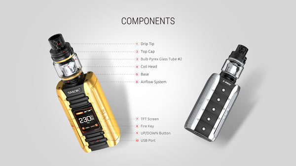 SMOK E-Priv 230W TC Kit With TFV12 Prince Sub-Ohm Tank