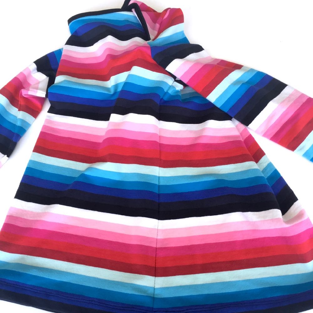 Tilly and the Buttons Romy top in Candy Rainbow Stripes Jersey