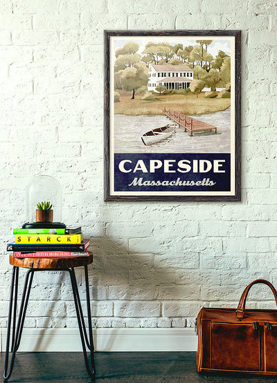 Capeside Massachusetts Retro Vintage Travel Poster