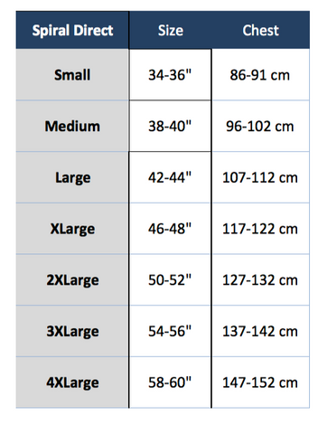 spiral direct size chart