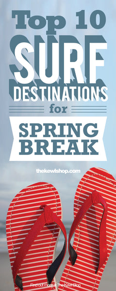 Top 10 Surf Destinations for Spring Break, Pinterest, Infographic