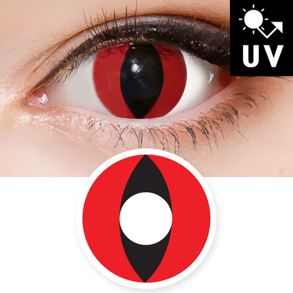 glow in the dark eye contacts red