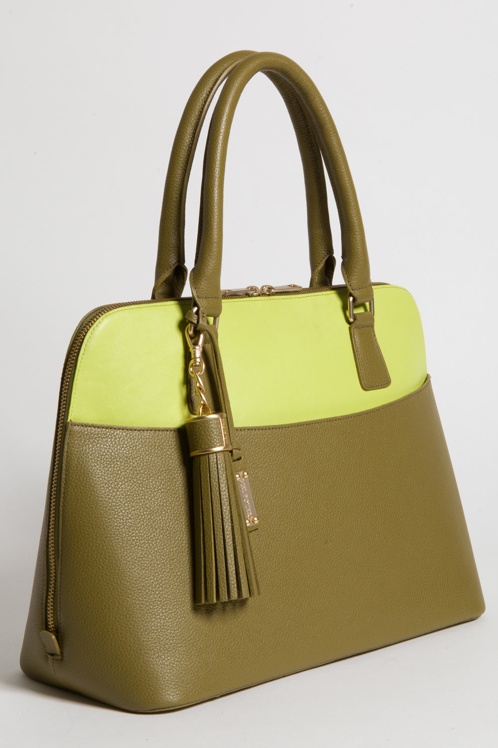 Green Moss Watson Tote | Mel Boteri Designer Handbags | Colorblock View