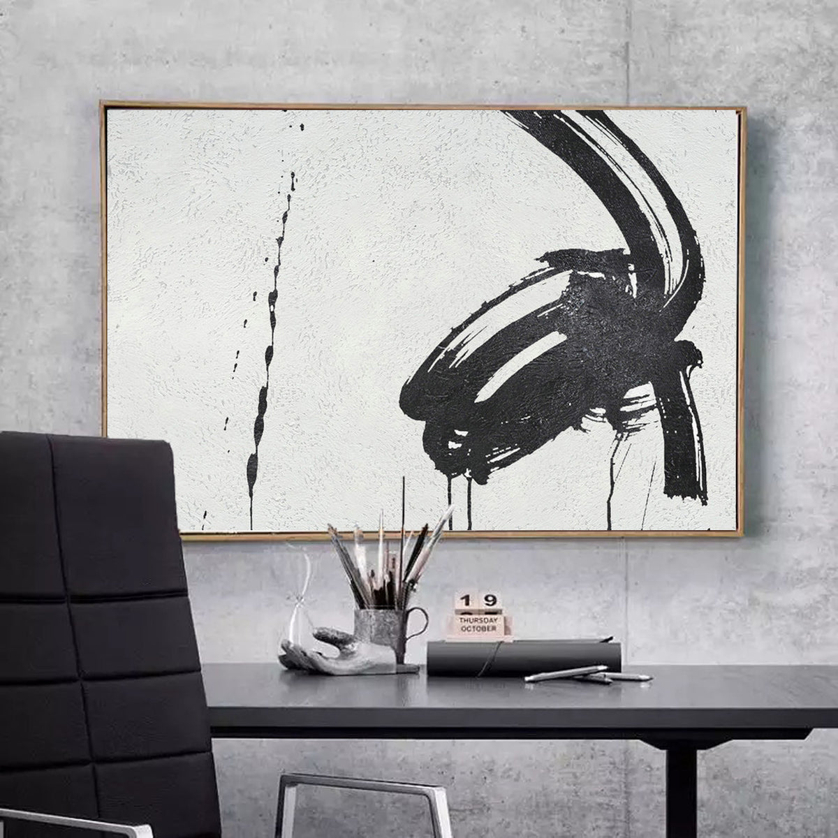 Black large abstract paintings on canvas, best abstract art paintings